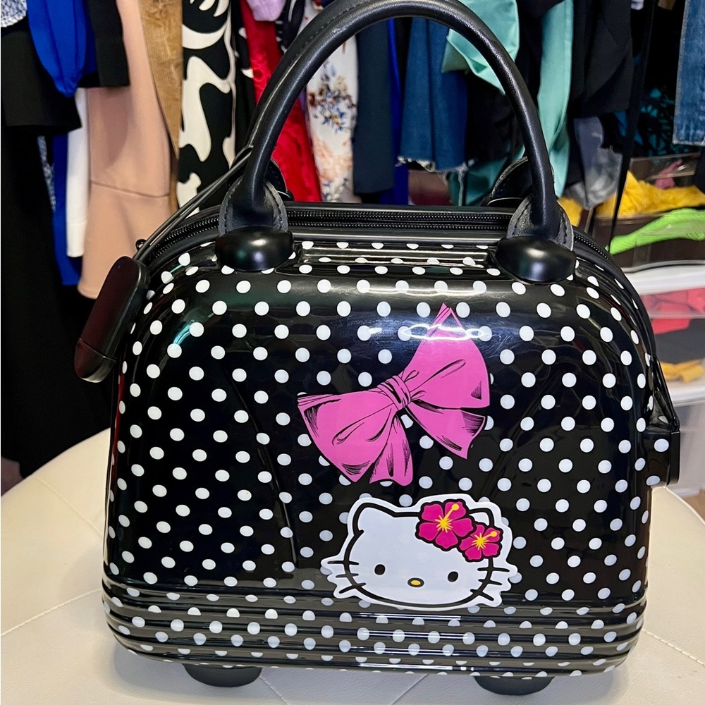 Hello Kitty Black and Pink Polka Dot Bag
